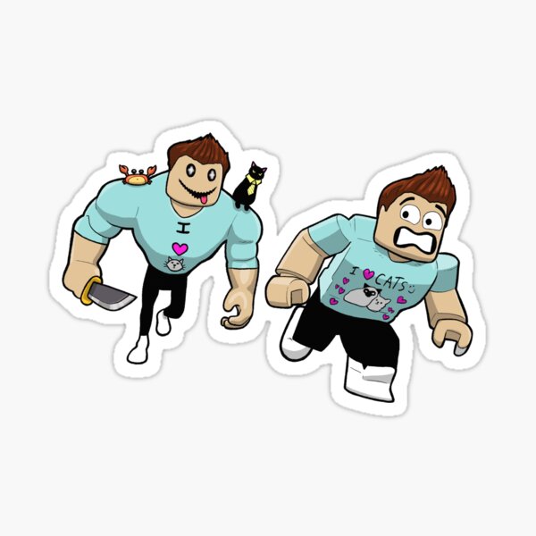 Denis Roblox Stickers Redbubble - denis daily roblox workout tycoon