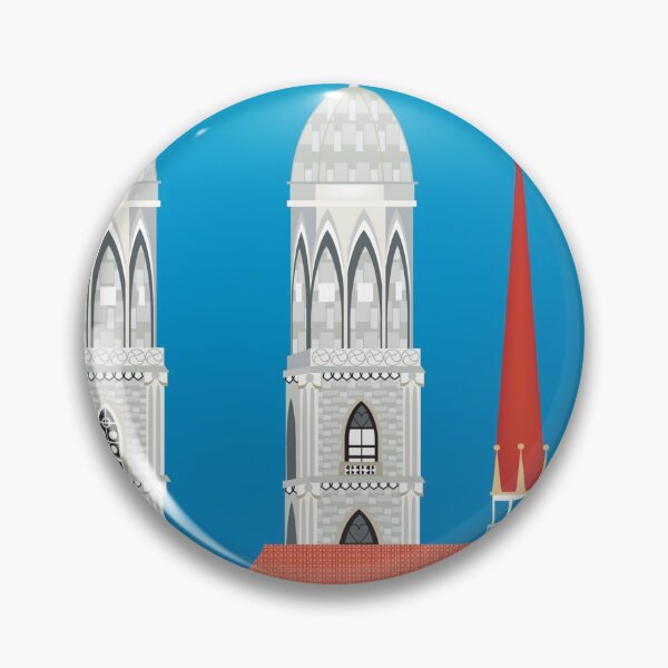 Item preview, Zurich, Switzerland - Skyline Illustration by Loose Petals designed and sold by LoosePetals.