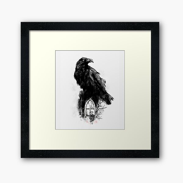 Vista previa del artículo con la obra «El Cuervo», diseñado y vendido por Estúdio Quadrin.