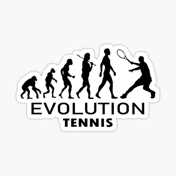 "Tennis Evolution Black Version" Sticker by Mauricio1412 Redbubble
