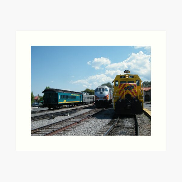 Item preview, Santa Fe, New Mexico Railyards, Classic Trains and Modern Locomotives  designed and sold by lenspiro.