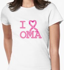 I Heart OMA - Breast Cancer Awareness Women's Fitted T-Shirt