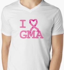 I Heart GMA - Breast Cancer Awareness Men's V-Neck T-Shirt
