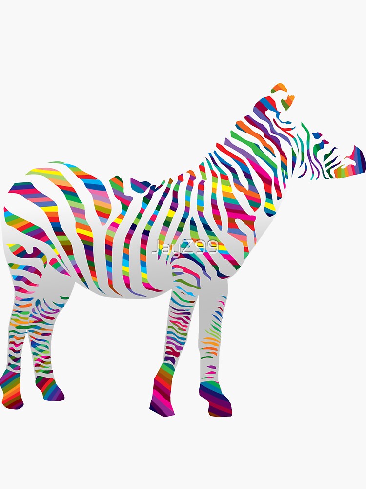 "Rainbow zebra" Sticker for Sale by JayZ99 Redbubble