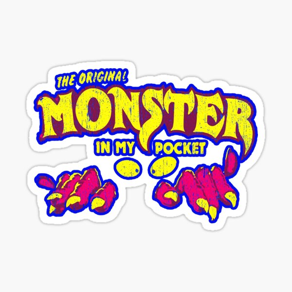 The Original Monster In My Pocket Sticker And T Shirt For A Monster Fan Sticker By Motion45 Redbubble