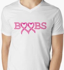 Boobs - Breast Cancer Awareness Men's V-Neck T-Shirt