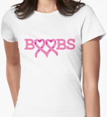 Boobs - Breast Cancer Awareness Women's Fitted T-Shirt