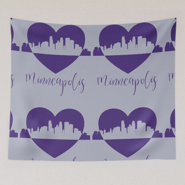 Item preview, Minnesota Loves Purple - Minneapolis Skyline  designed and sold by ShikitaMakes.