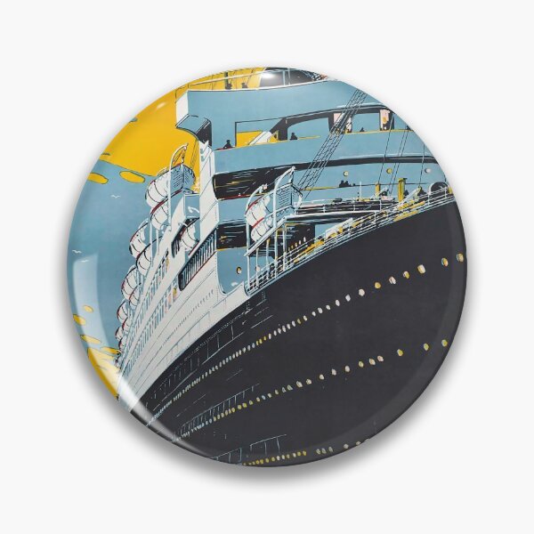 Item preview, Boston to Europe vintage travel poster designed and sold by stickart-marek.