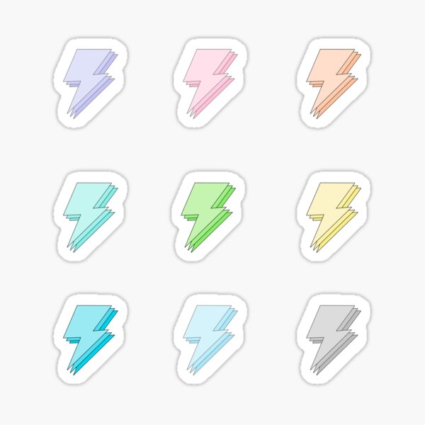 Rainbow Lightning Bolt Pack Sticker