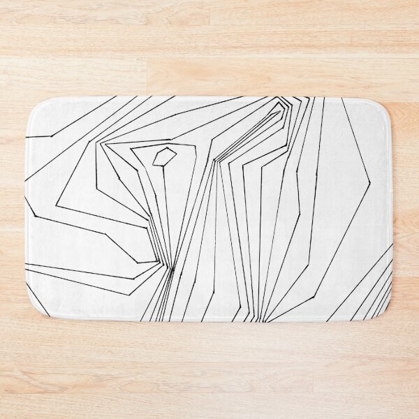 Item preview, Confinement   Black Ink on White Geometric Drawing designed and sold by nancyjcreates.