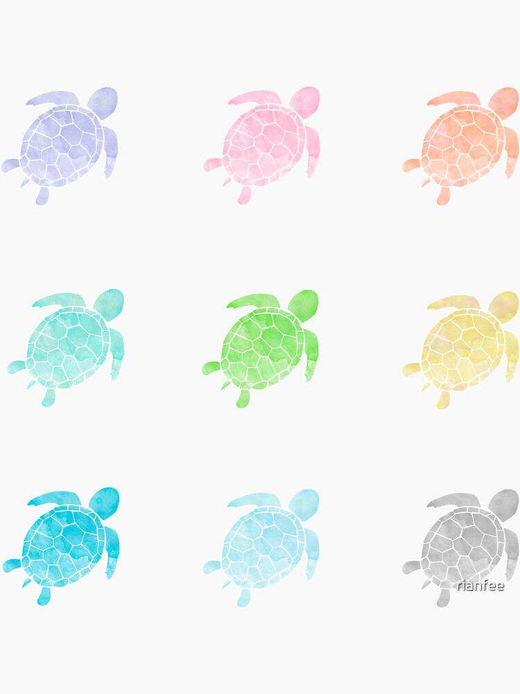Rainbow Sea Turtle Pack by rianfee