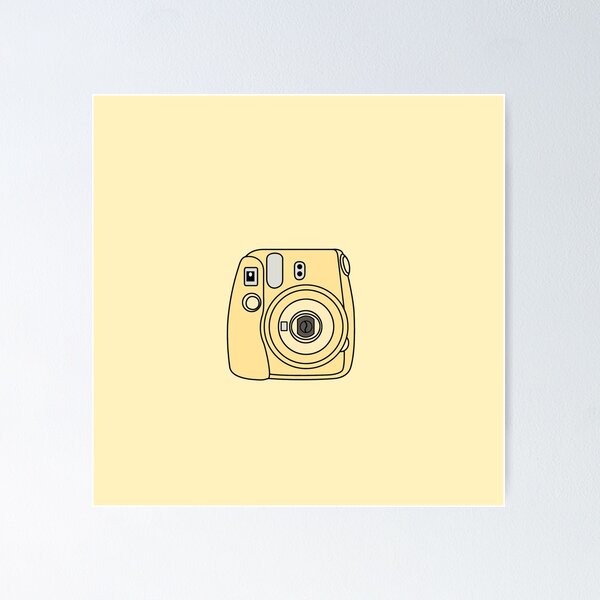 Baby Blue Instax Fujifilm Poster for Sale by creativeloft