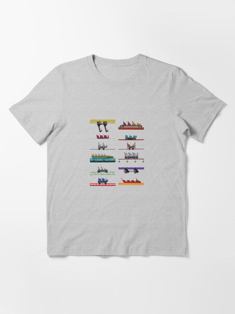 Alternate view of Six Flags Over Texas Coaster Cars Design Essential T-Shirt