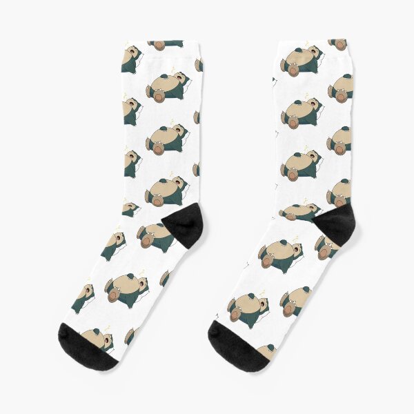 Sleeping Snorlax with Pillow (Yellow Z's) Socks