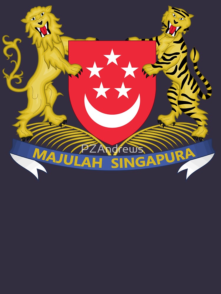 "Coat of Arms of Singapore" Pullover Hoodie by PZAndrews Redbubble
