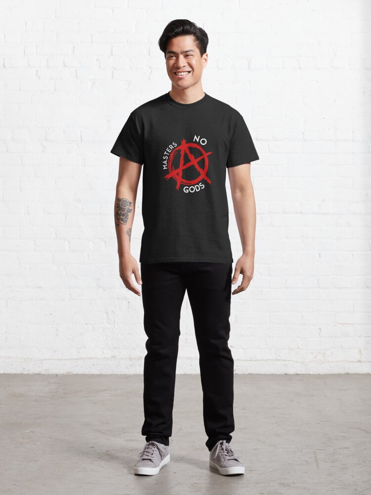 Discover Anarchy Red Sign Symbol - no gods no masters , hardcore ,best gift ever Classic T-Shirt