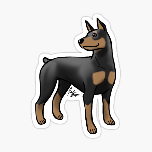 Doberman Pinscher - Black and Tan Sticker