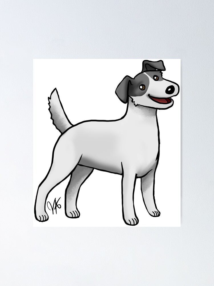 Parson Jack Russell Terrier Black And White Poster By Jameson9101322 Redbubble