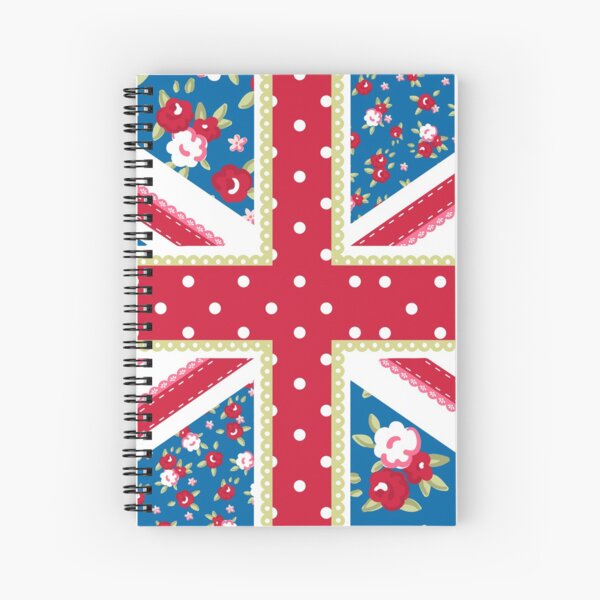 Shabby Chic Union Jack Spiral Notebook