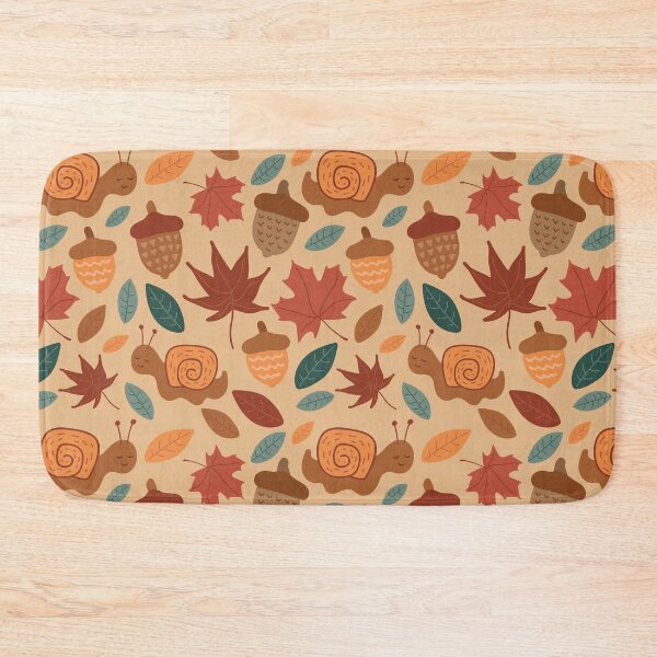 Item preview, Cute Autumn Fall Snail Leaf Acorn Pattern designed and sold by toddsimpson.