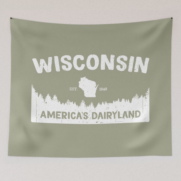 Item preview, Wisconsin, America's Dairyland State Motto designed and sold by GreatLakesLocal.