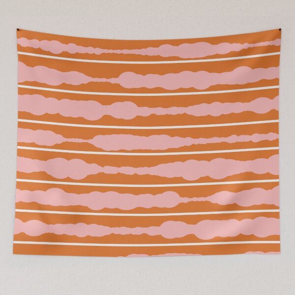 Item preview, Macramé Stripes 2 Minimalist Pattern in Pink, White, and Orange designed and sold by kierkegaard.
