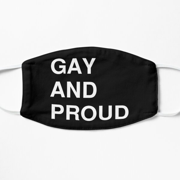 Gay And Proud (white letters) Flat Mask