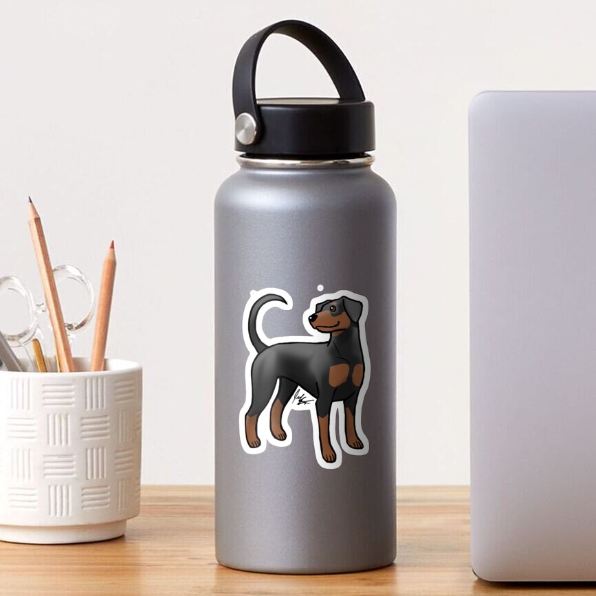 Doberman Pinscher - Brown and Red Sticker