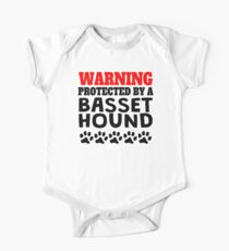 Protected By A Basset Hound One Piece - Short Sleeve