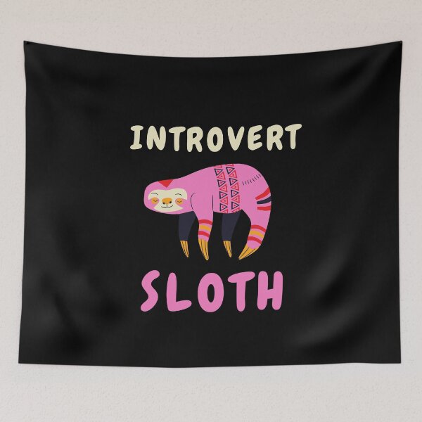 Item preview, Cute Pink Introvert Sloth Books INFP Meme Mbti Stay Home Quarantine Cute Animals Pets Anxiety Gift Shirt Cute Sarcastic Happy Fun Inspirational Motivational Birthday Present designed and sold by EpsilonEridani.