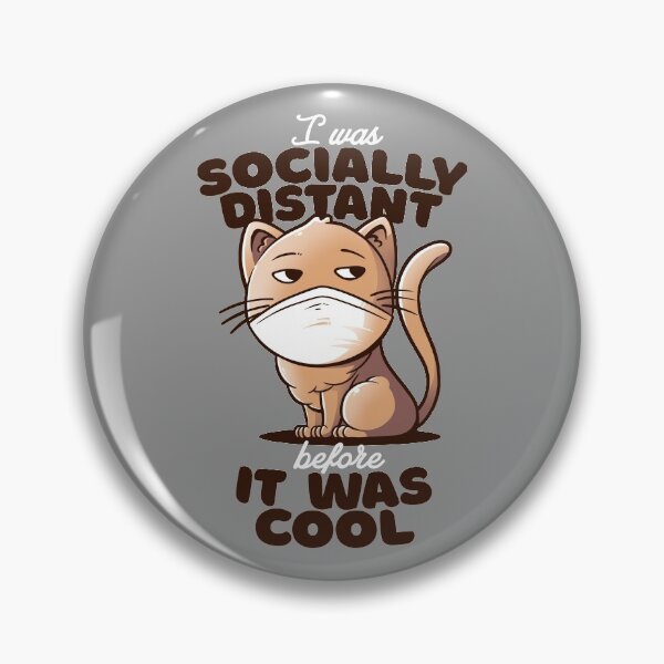 Item preview, Socially Distant Cat designed and sold by EduEly.
