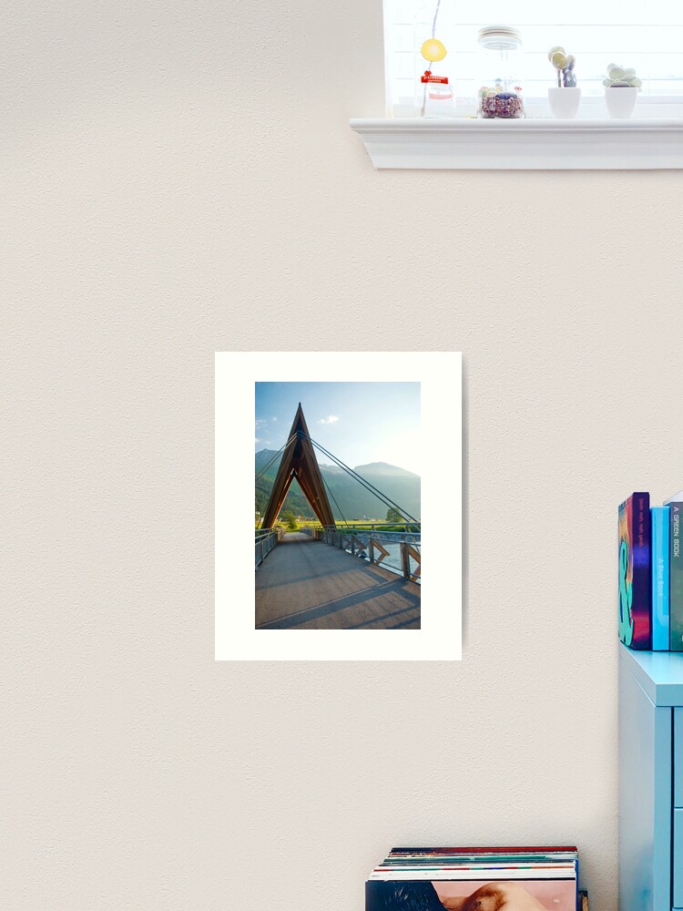 Thumbnail 2 of 3, Art Print, Bridge over the River Lech designed and sold by steppeland.