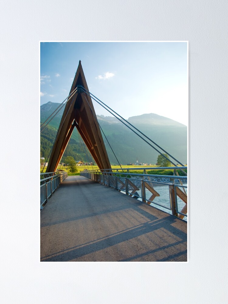 Thumbnail 1 of 3, Poster, Bridge over the River Lech designed and sold by steppeland.