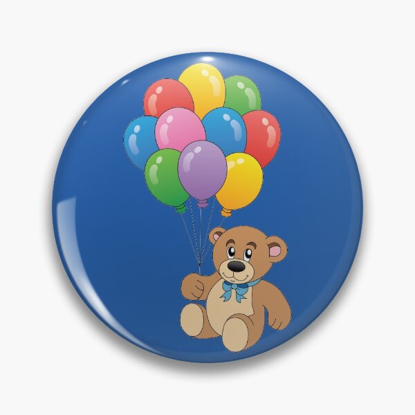 Item preview, Teddy Bear with Balloons designed and sold by ItsMeRuva.