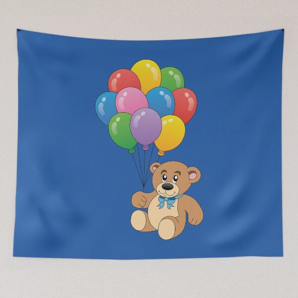 Item preview, Teddy Bear with Balloons designed and sold by ItsMeRuva.