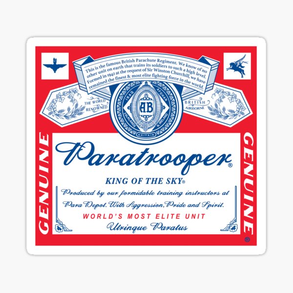Paratrooper - Beer Label Sticker
