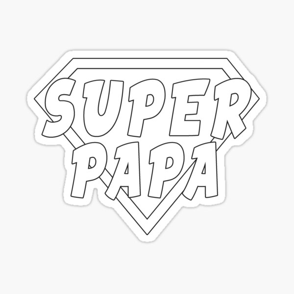 "Super PAPA, Mon PAPA est mon Super héro." Sticker for Sale by nadimgouia Redbubble