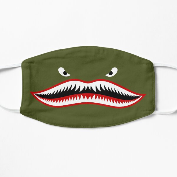 Salty-Dog2 WWII Shark Face Nose Art Motif Flat Mask