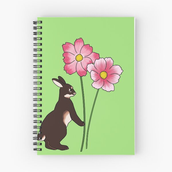 Item preview, Rabbit with cosmos flowers designed and sold by Oleander Schweiger.