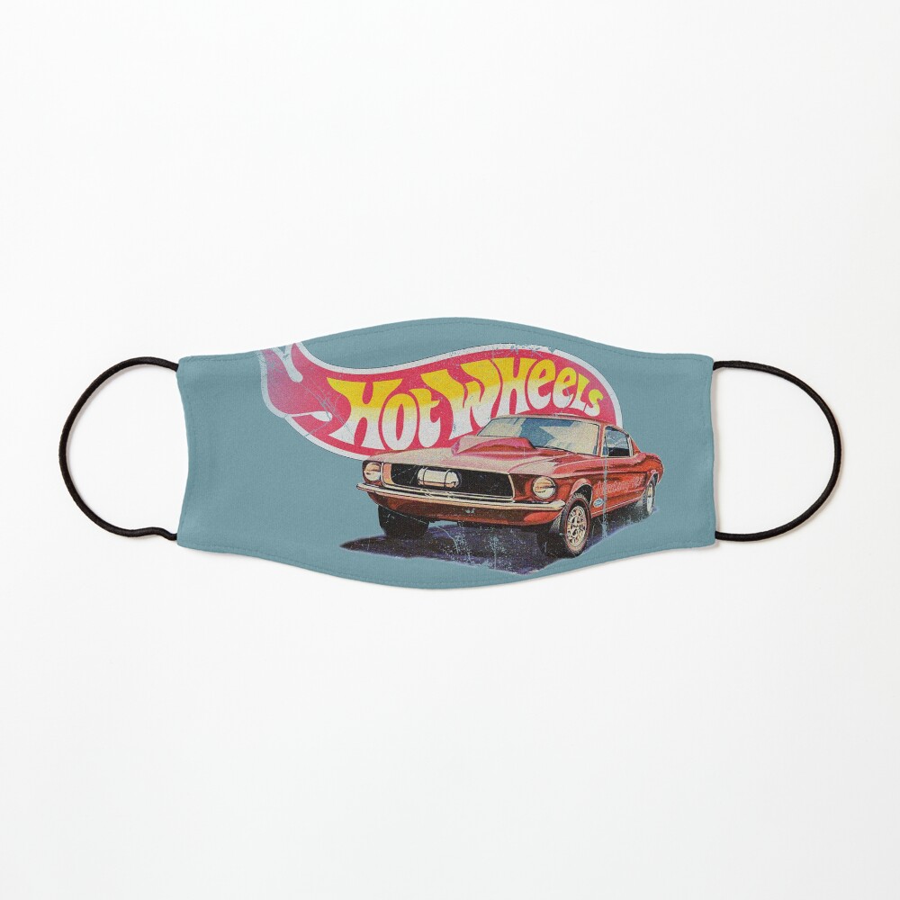 Authentic Vintage, Distressed Hot Wheels 1968 Custom Mustang Mask
