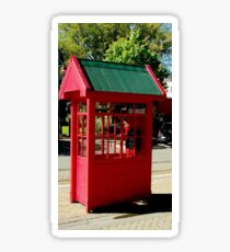 Red Telephone Box Christchurch New Zealand Sticker