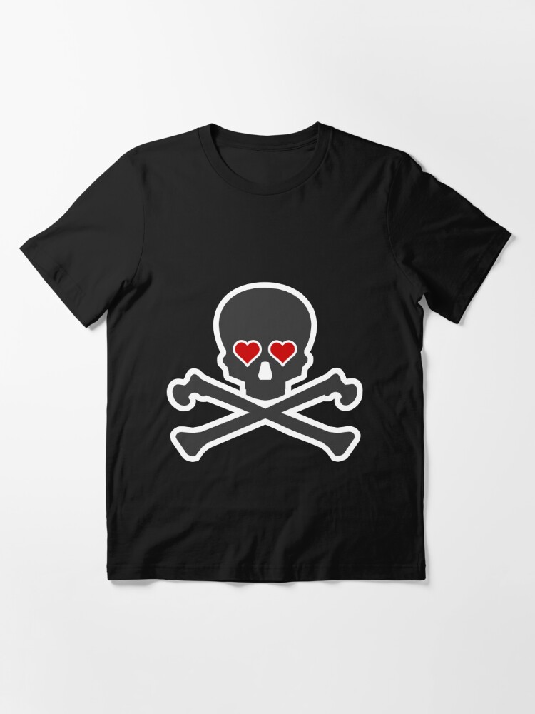 Black shirt with red heart clearance and eyes