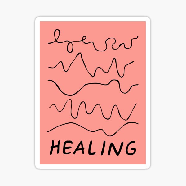 healing is not linear | healing squiggles Sticker