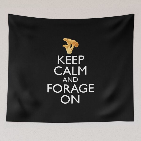 Item preview, Keep Calm And Forage On - Chanterelle Mushroom Version designed and sold by Cat Lady Designs.