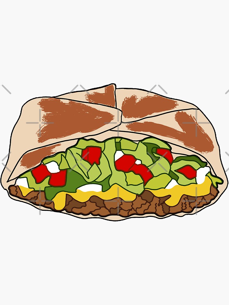 Thumbnail 3 of 3, Sticker, Crunchwrap designed and sold by gschudesigns15.