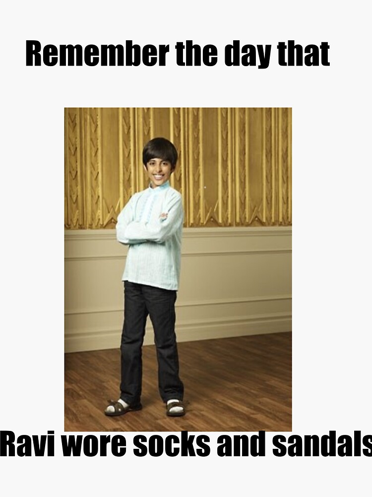 "remember the day that Ravi wore socks and sandals" Sticker by