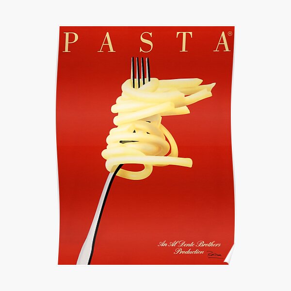 PASTA AL DENTE Razzia Posters French Art Deco Vintage Advertisement Poster