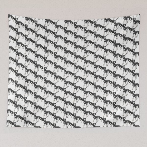Item preview, Dog - Saluki - Black and Silver Feathered designed and sold by Jennifer Stolzer.