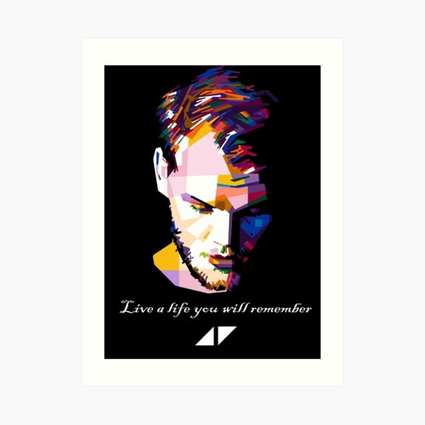 Increíble diseño avicii para amantes de la música. Lámina artística